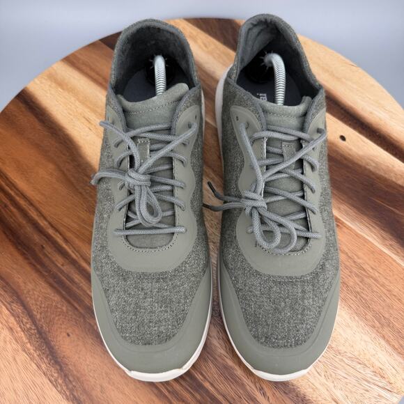 OluKai Koheo Hulu Shoes Men\'s 12 EU 45 Olive Suede Comfort Sneakers NEW main image 6